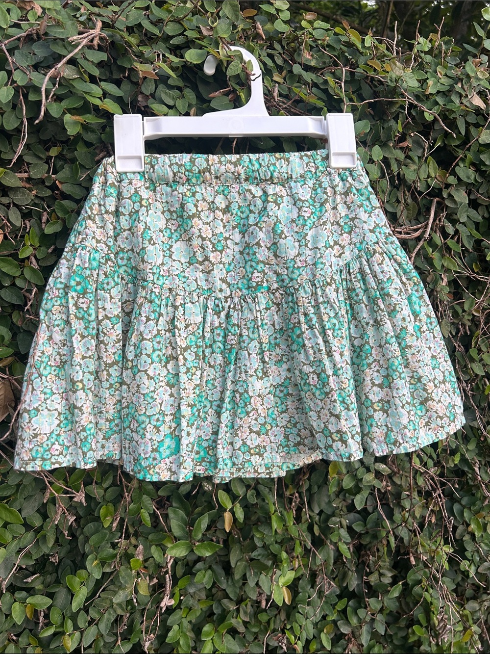 Peek Floral Tiered Skort - Mint & White